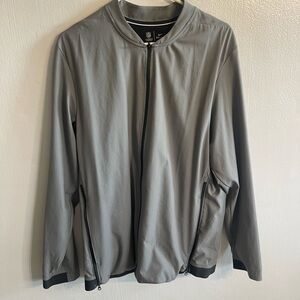 NFL Gray Lightweight Bomber Jacket with Ribbed Collar